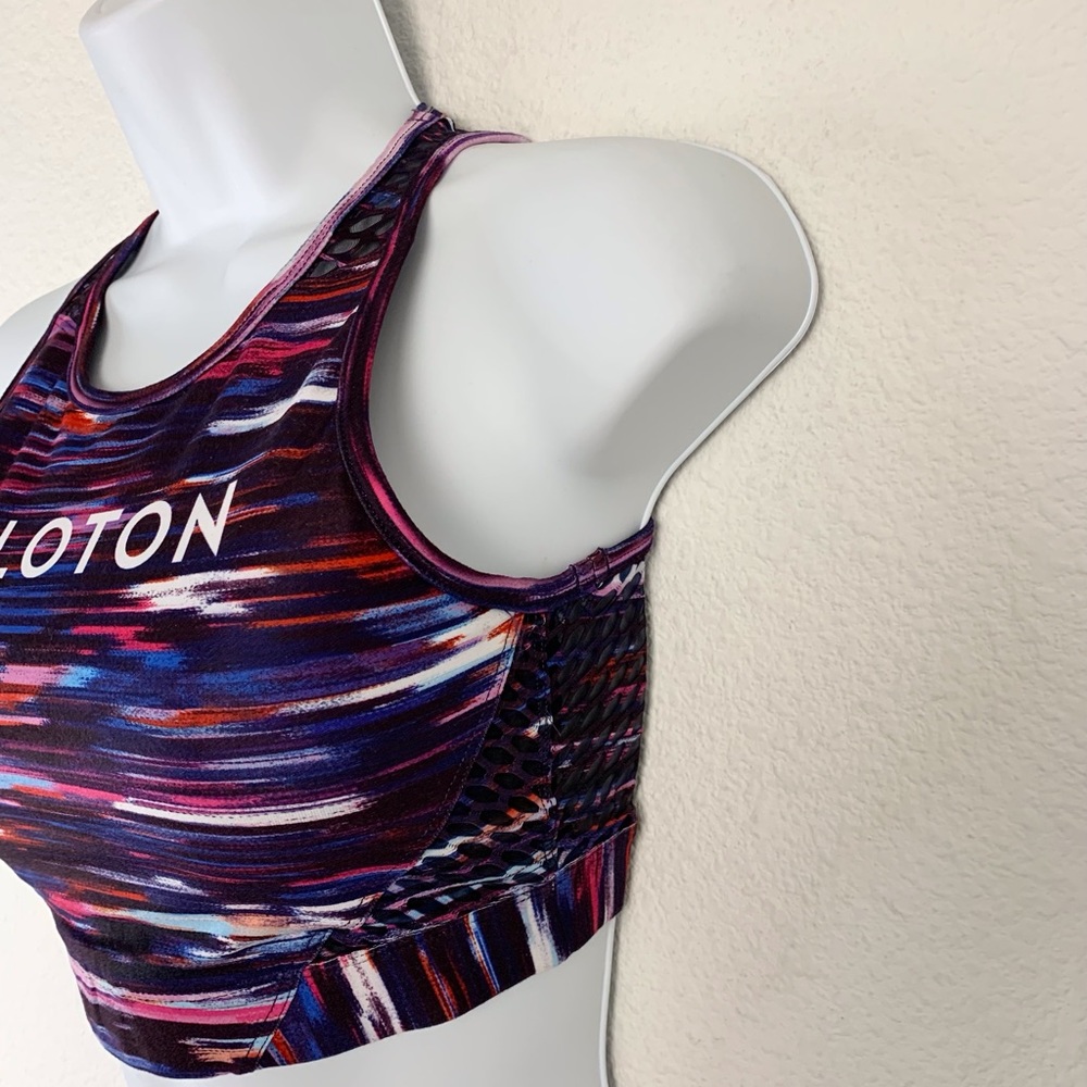 Peloton X WITH Melody Printed High Neck Sports Bra Sz S - Picture 4 of 14
